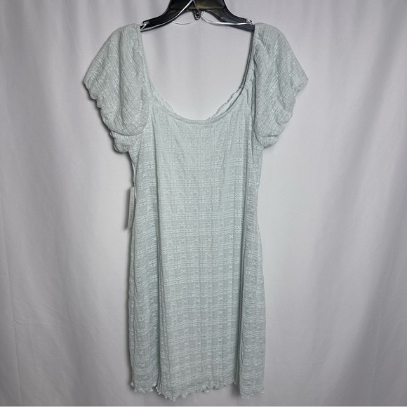 Kirious Los Angeles Light Blue Lace Puff Sleeve Mini Dress Feminine Medium NWT - Picture 2 of 11